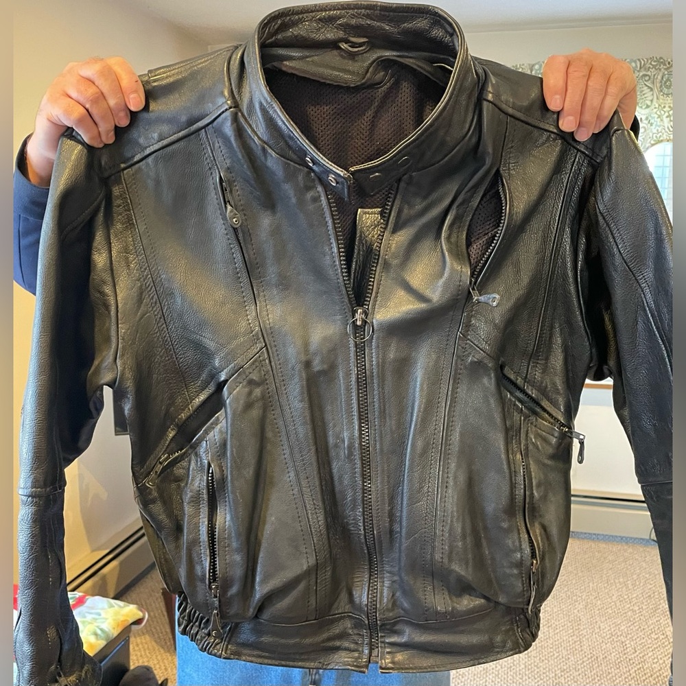 100% genuine leather men’s riding jacket